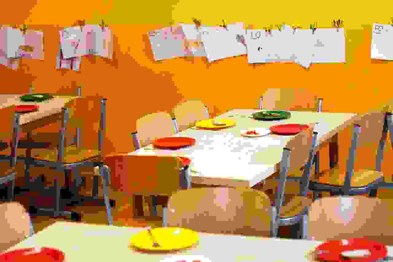 chairs and tables in primary school