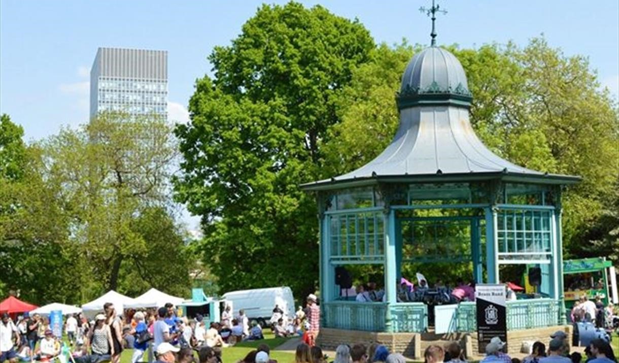 Bandstand at Weston Park during Weston Park May Fayre event