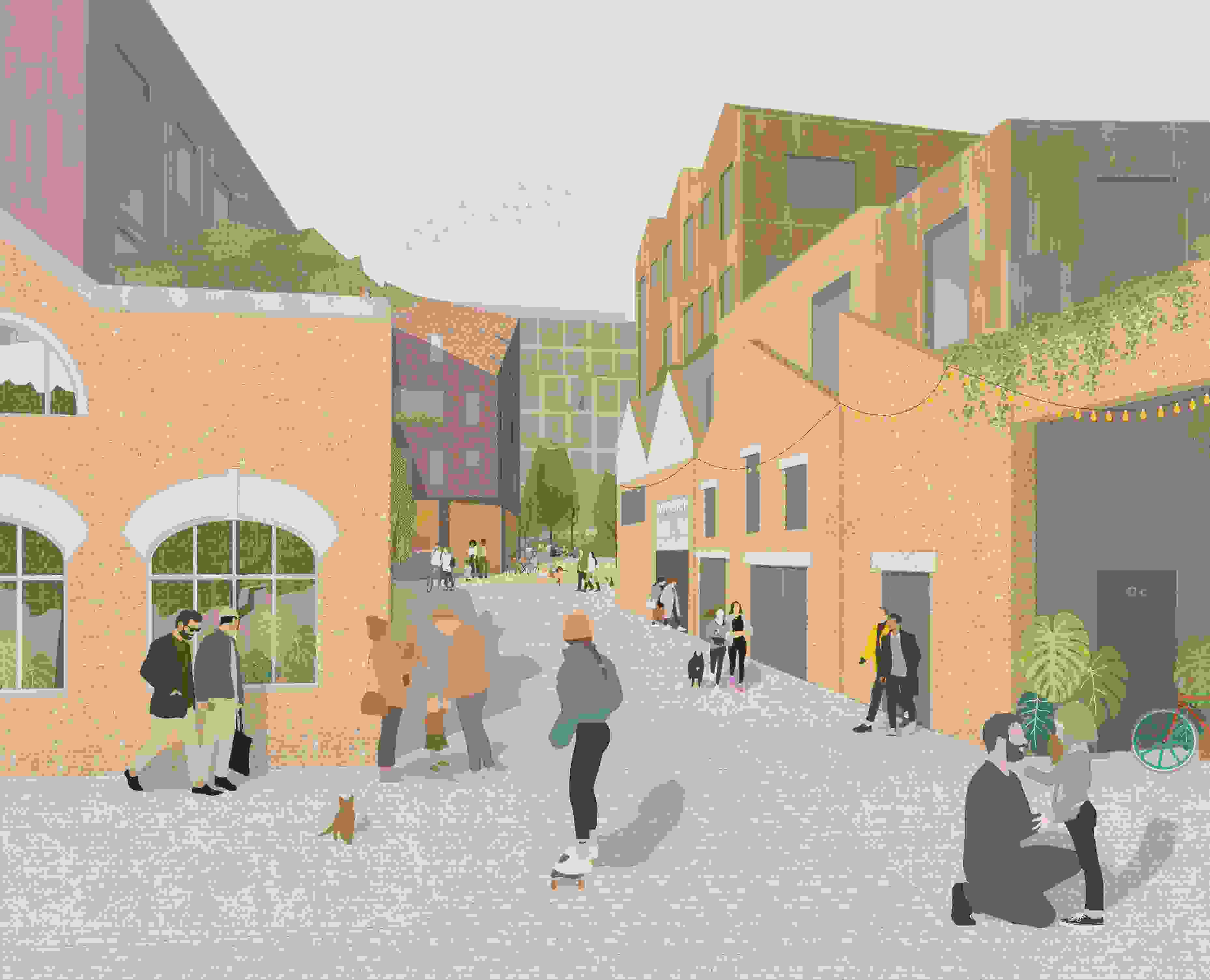 An artist impression of what the Neepsend development will look like after redevelopment.