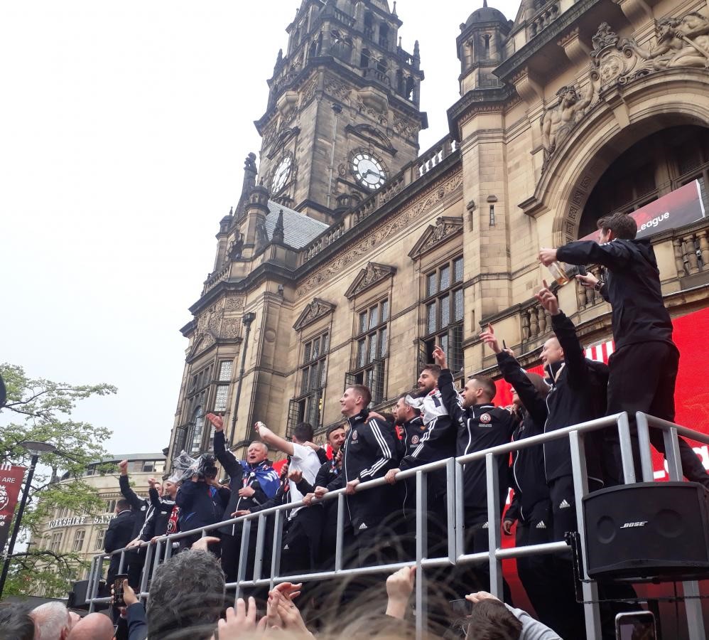 Sheffield UTD promotion parade