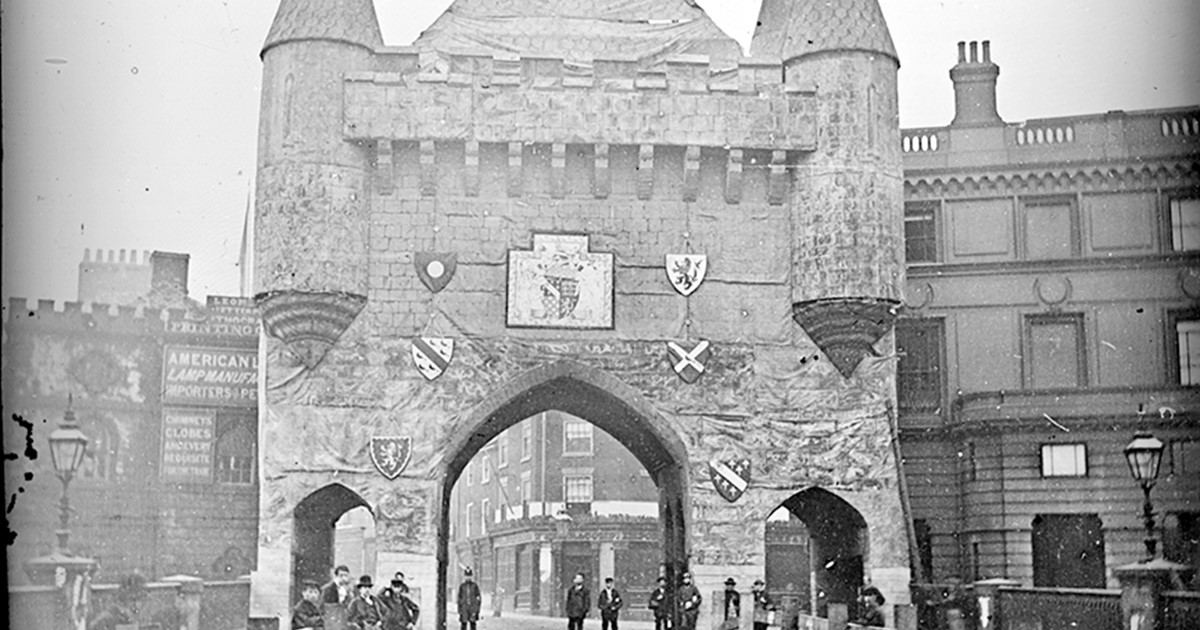 Wooden and canvas castle at Lady’s Bridge.