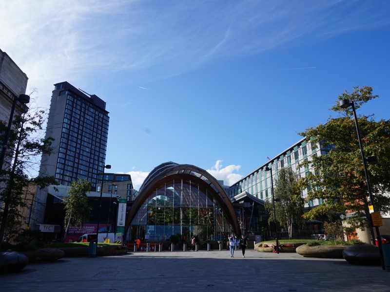 Tudor Square and the Sheffield Winter Garden