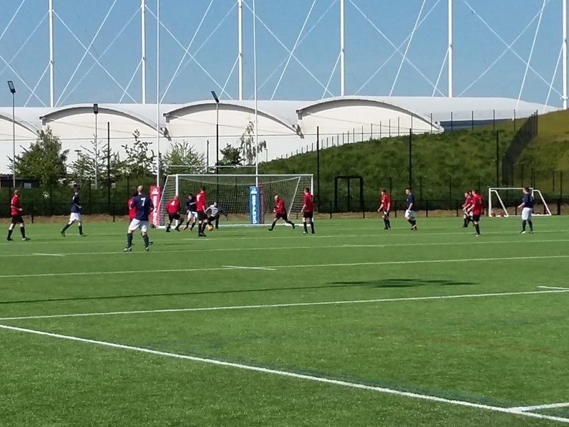 Football game at Olympic Legacy Park Sheffield