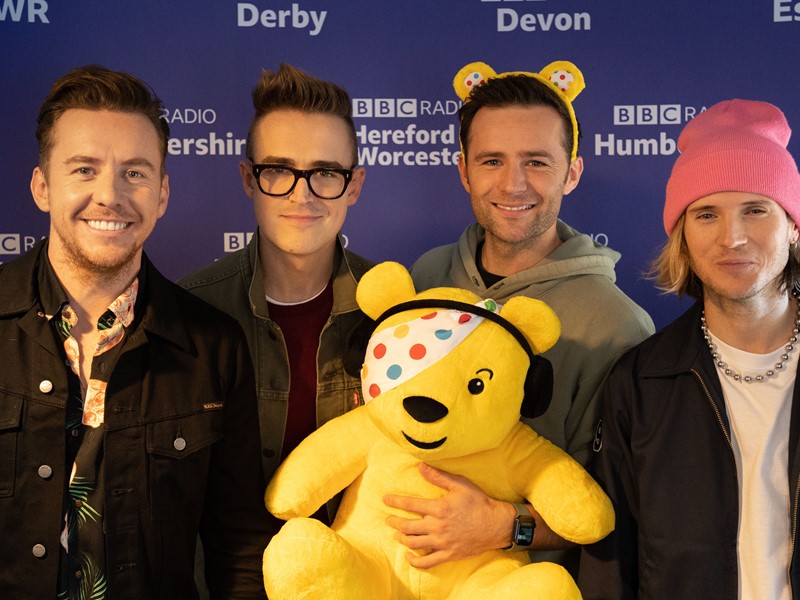 McFly with Pudsey bear