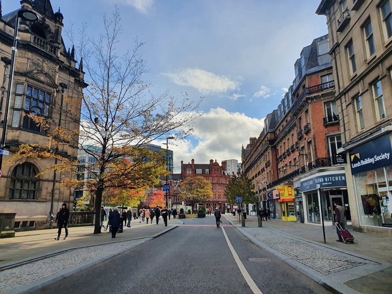 empty street with buildings either side