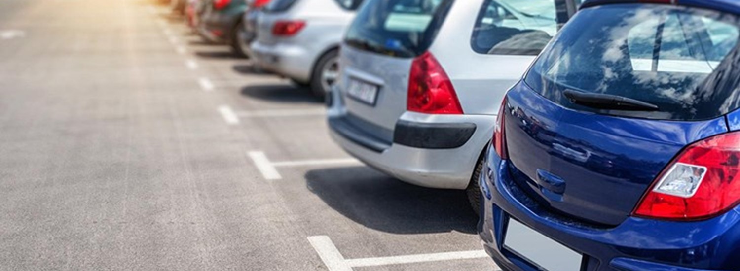 parked cars in car park