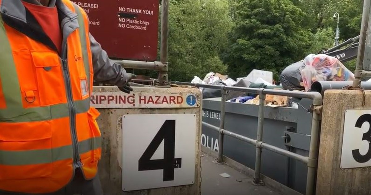 Household waste recycling centre bin