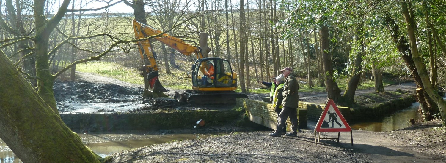 Restoration work at Forge Dam