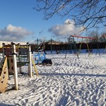 Stannington playground in the snow