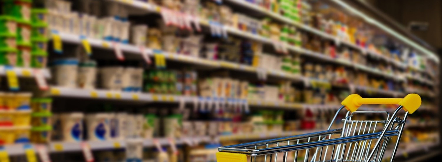 Trolley in a supermarket