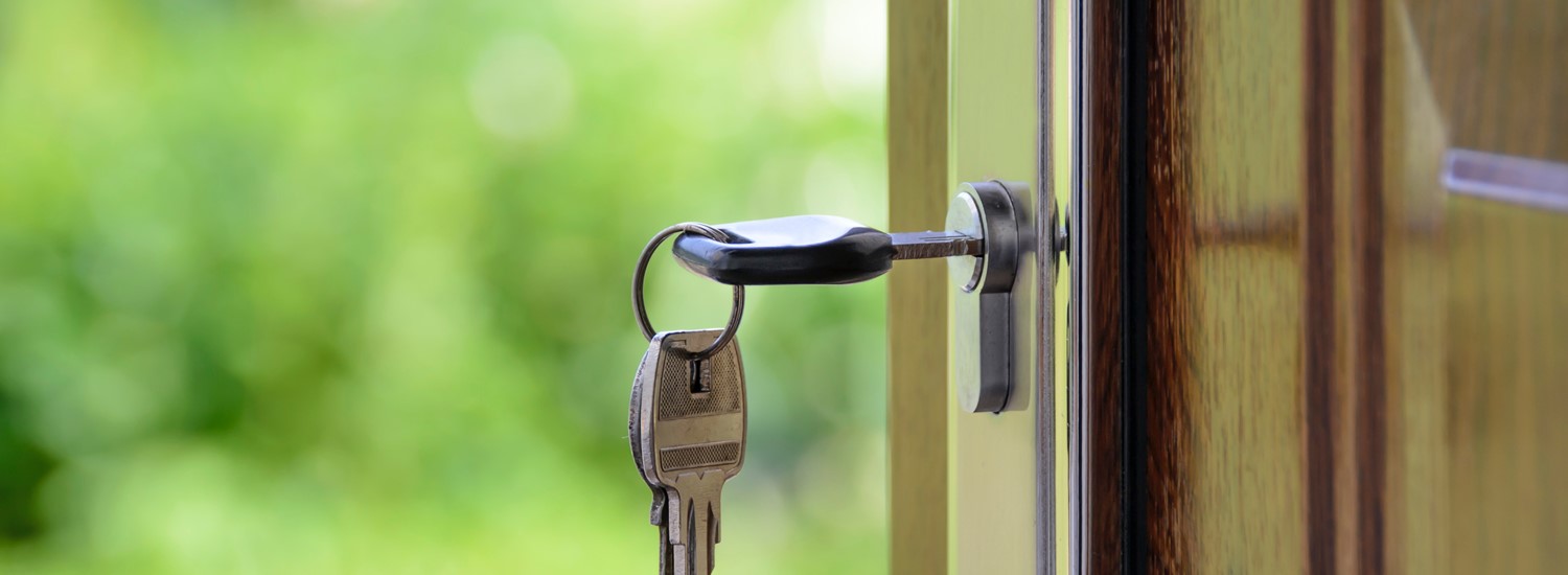 Keys in a door