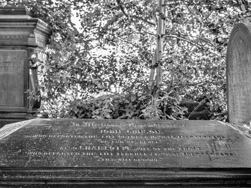 Grave of John Gunson at Sheffield General Cemetery