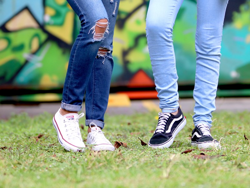 Teenagers in a park