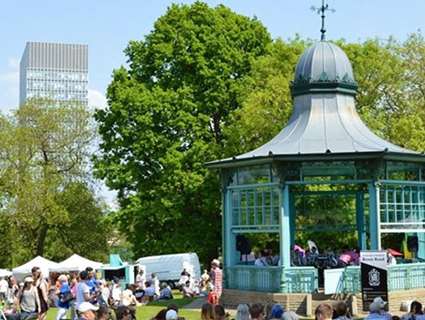 Bandstand at Weston Park during Weston Park May Fayre event