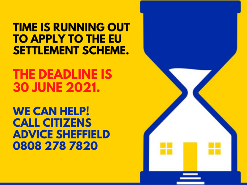 Egg timer with a house in it with 30 June deadline for EUSS 