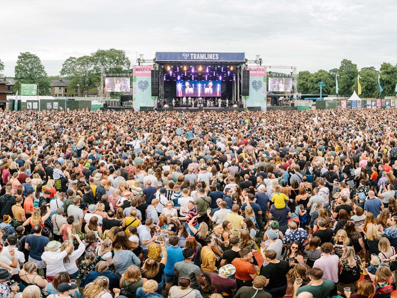 Festival goers at Tramlines 2019