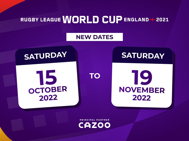 Calendar dates for Rugby League World Cup