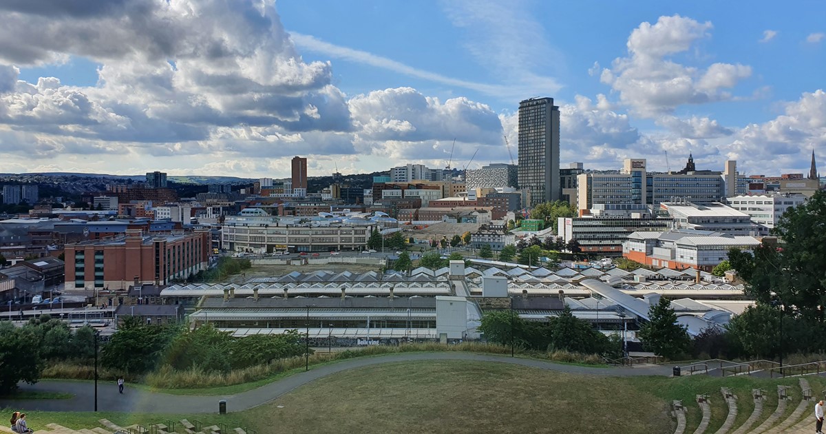 Sheffield skyline on a sunny day