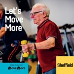 Older man doing weight training