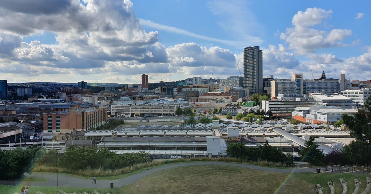 Sheffield city centre skyline 