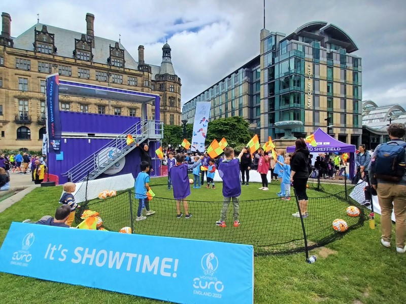 WEURO roadshow event in Sheffield Peace Gardens