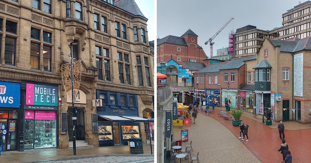 The Montgomery Theatre (left) and Orchard Square (right)