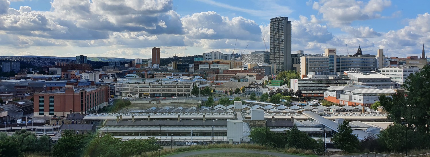 A skyline view of Sheffield City Centre