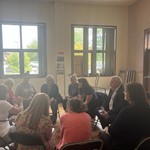Dame Andrea Leadsom visits trailblazing Sheffield Family Hubs supporting families in the community Group of people sat in a circle in a family hub centre having a discussion
