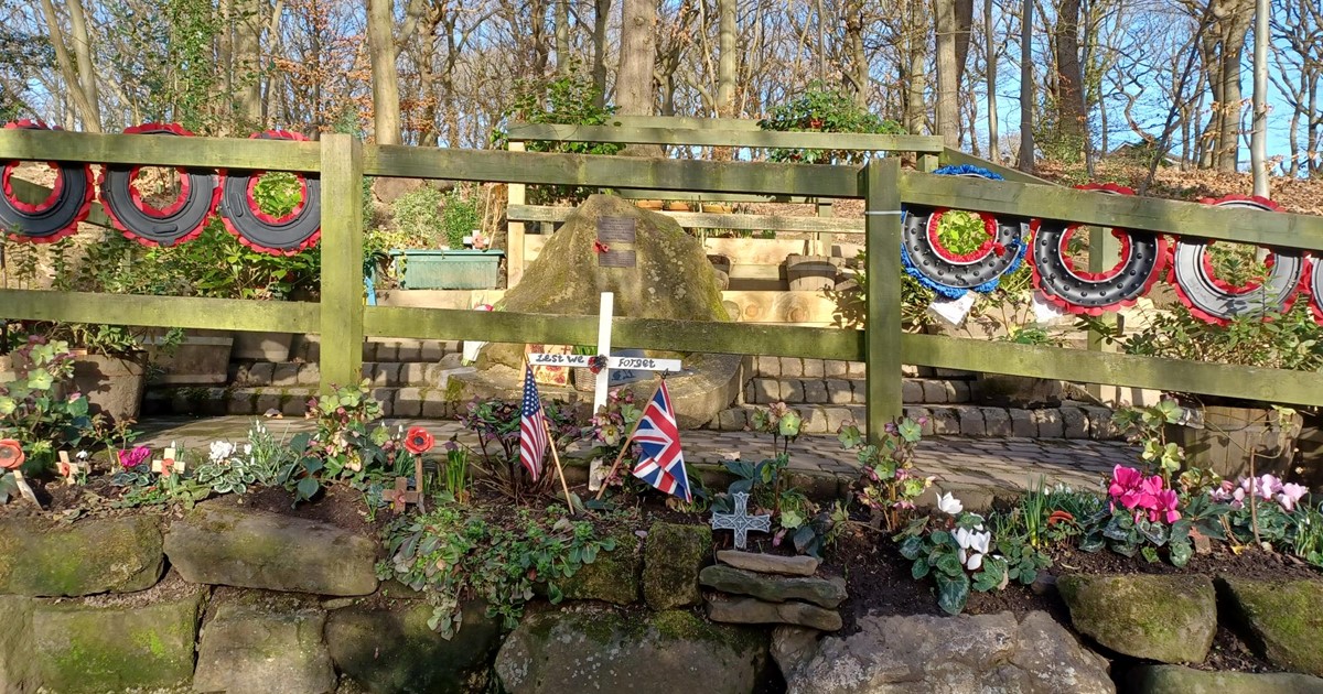 The Mi Amigo memorial adorned with tributes