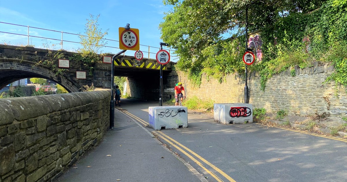 A cyclist rides their bike on the Sheaf Valley Cycle Route