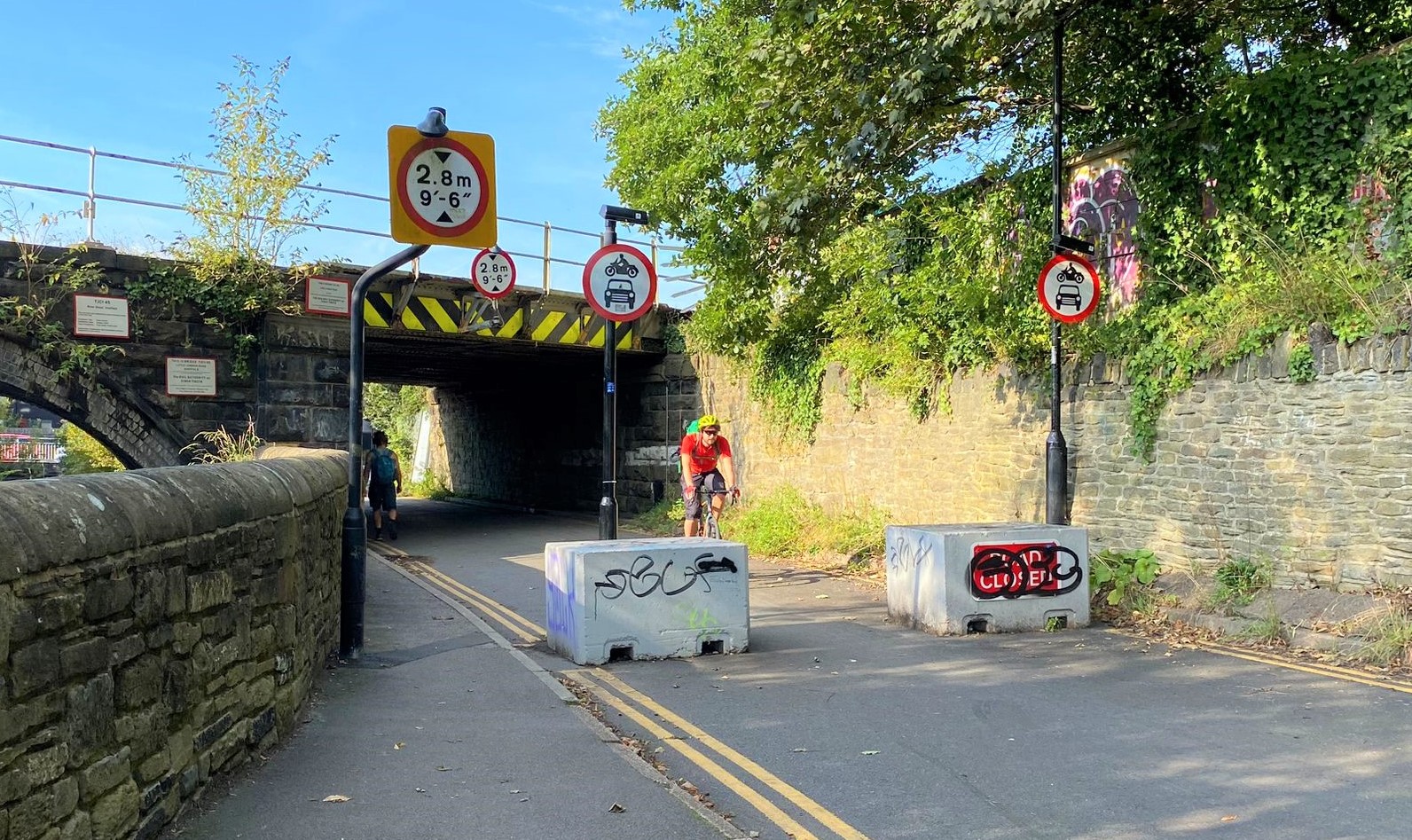 A cyclist rides their bike on the Sheaf Valley Cycle Route
