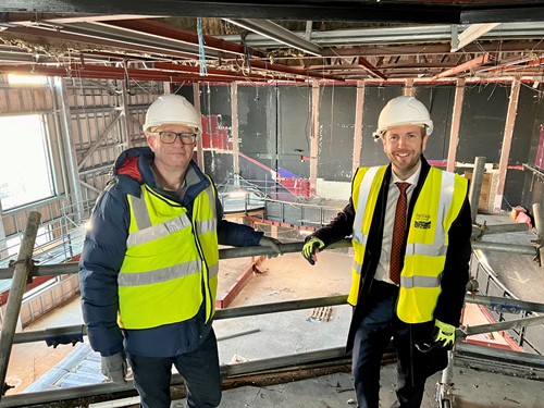 Sean McClean, Director of Regeneration and Development at Sheffield City Council and Councillor Ben Miskell in Sheffield's Gaumont Building