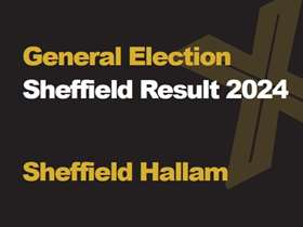 A black background with a light brown X, written across it is General Election in green with Sheffield Results 2024 in white, underneath that is written Sheffield Hallam in green A black background with a light brown X, written across it is General Election in green with Sheffield Results 2024 in white, underneath that is written Sheffield Hallam in green