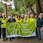 Two more Sheffield Parks officially recognised amongst the best in the Country Cllr Crossland with volunteers and members of the Sheffield General Cemetery Trust holding a official Green Flag