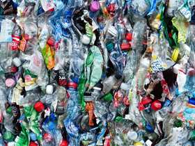 Recycled plastic bottles and cans Recycled plastic bottles and cans