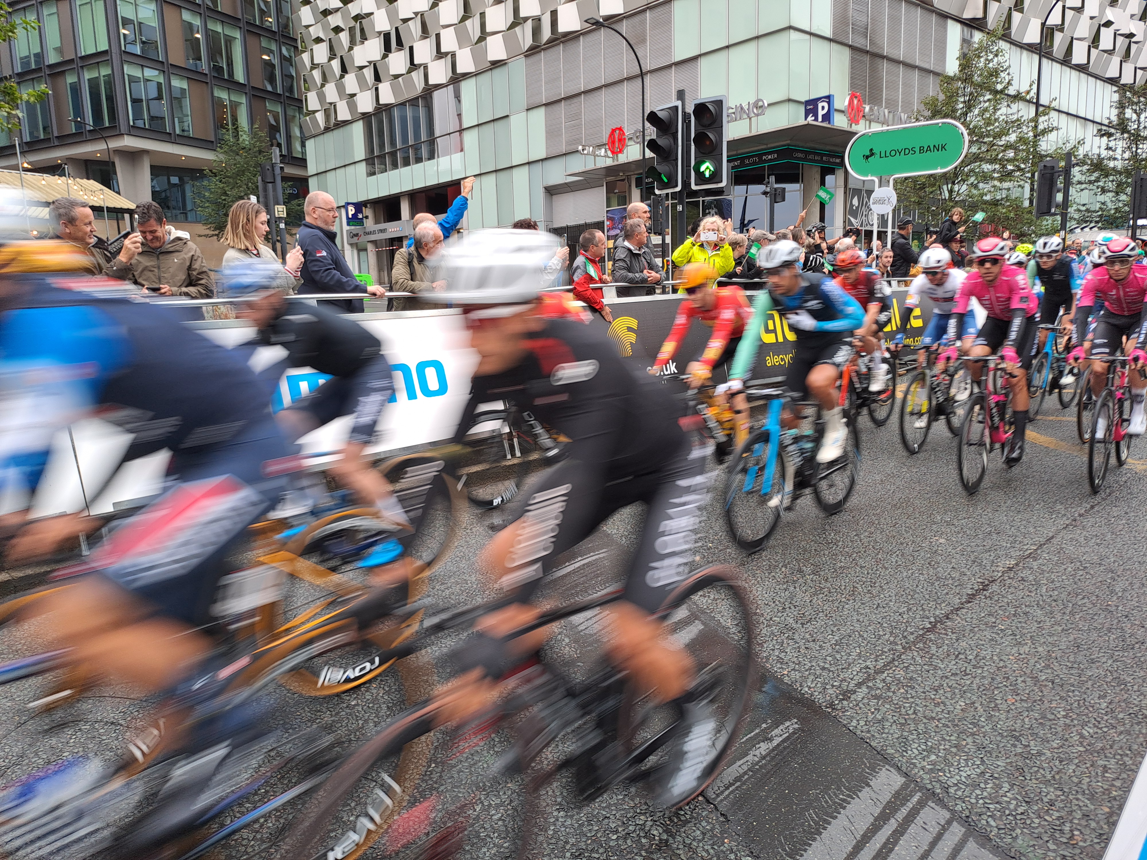 The starting line at Tour of Britain in Sheffield 