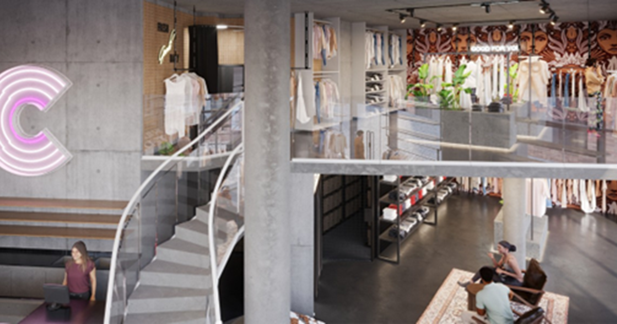 An artist impression of the inside of Cream Store.