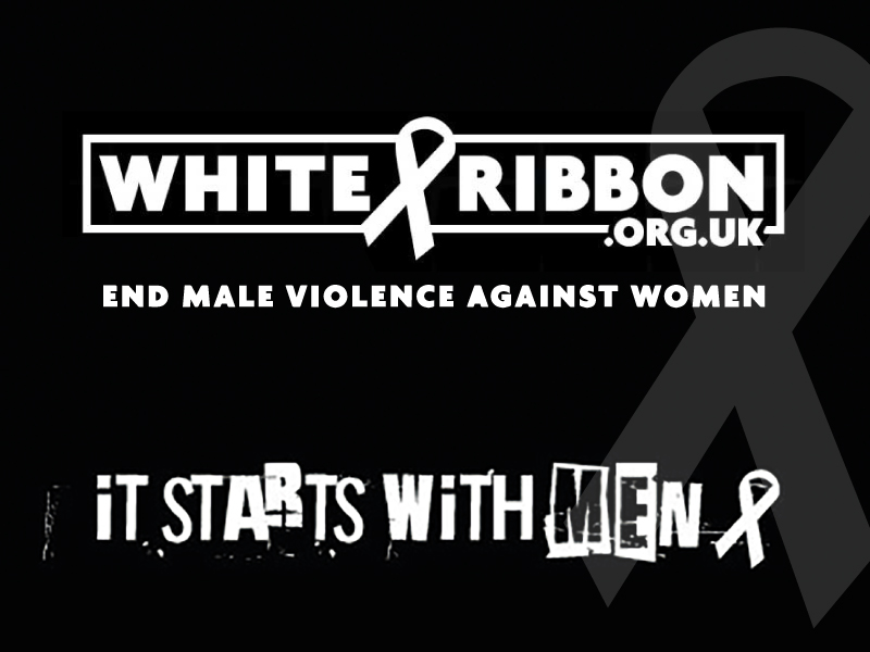 White Ribbon.org.uk End Male Violence against women. It starts with men.