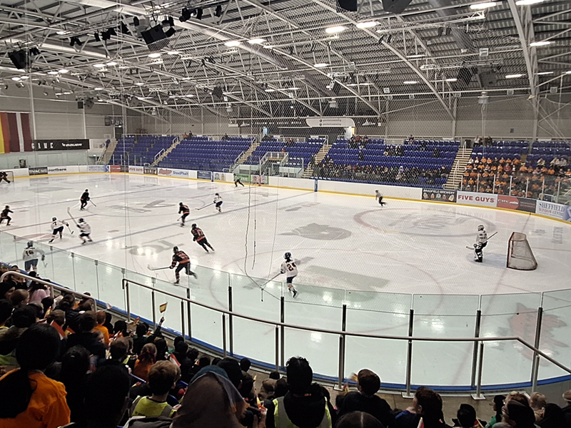 View of the rink at iceSheffield
