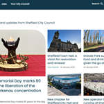 A new home for Sheffield City Council's news A screenshot of the new News website for Sheffield City Council