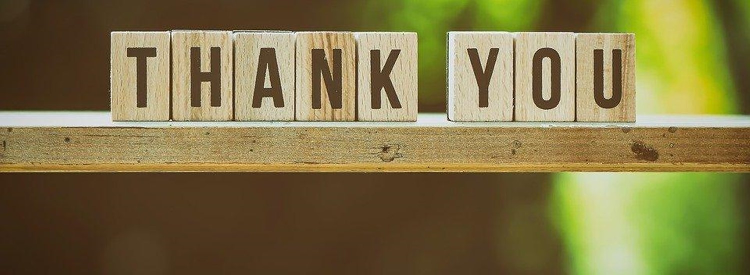 wooden blocks spelling thank you