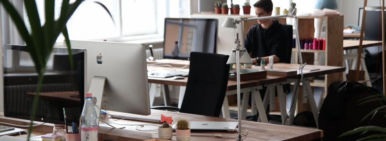 Desk in an office