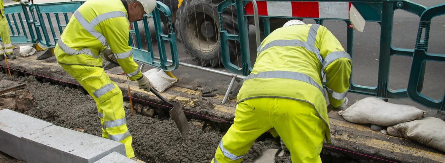 Men working on the road