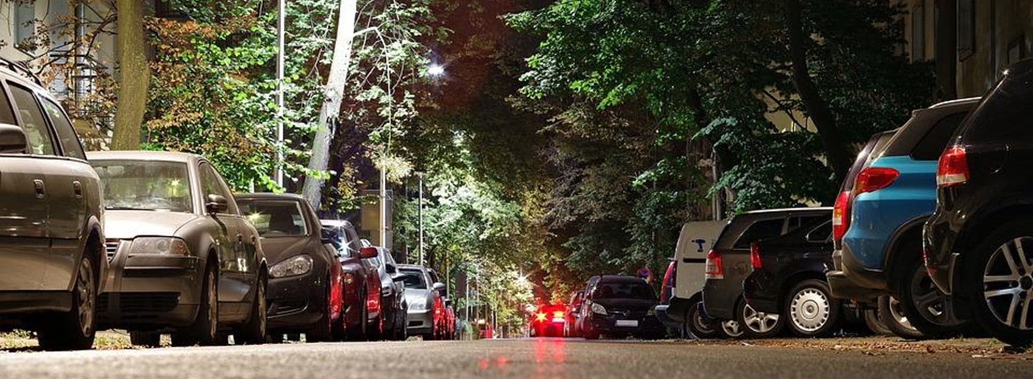 Cars parked on the street