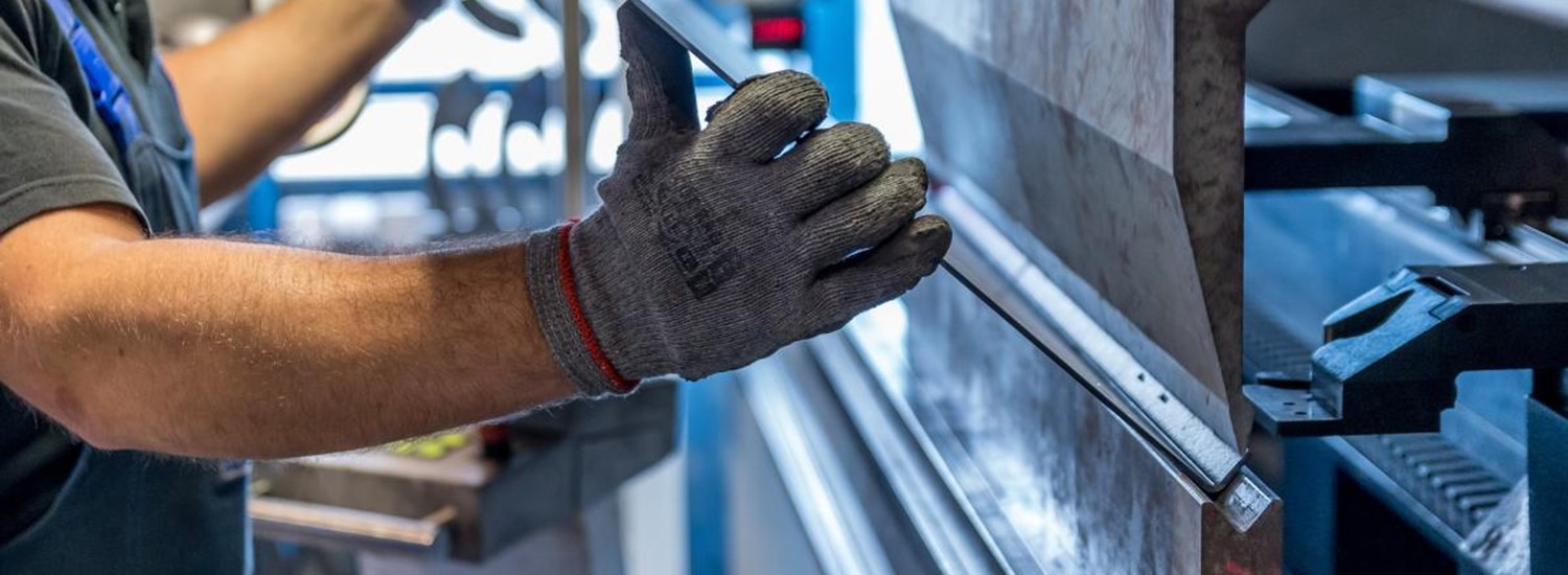Man working with steel
