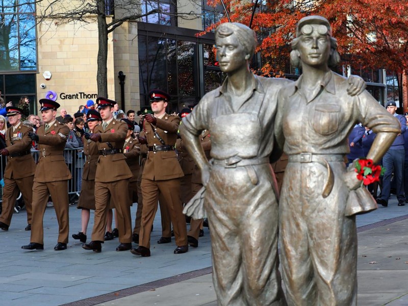 Women of steel statue 