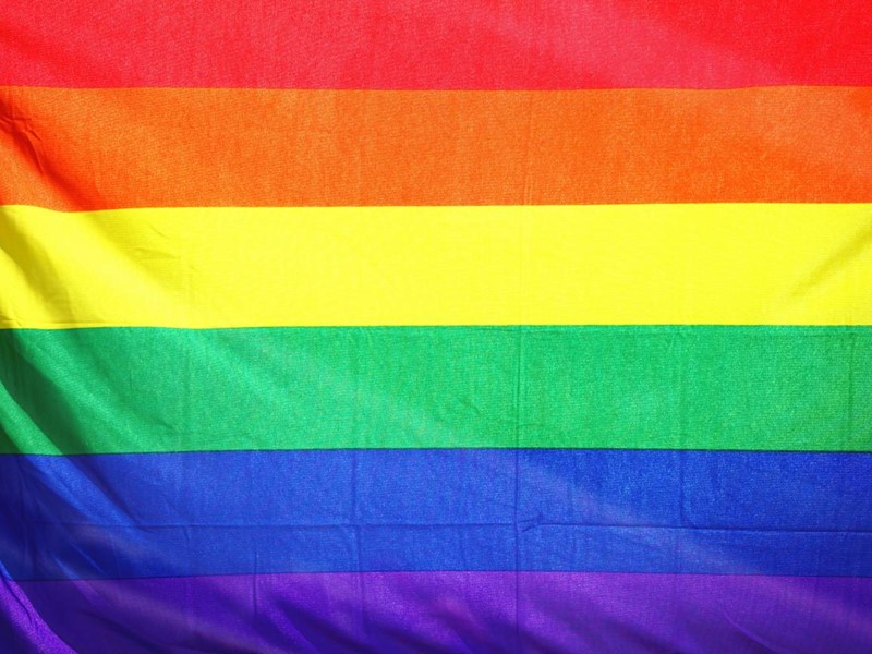 rainbow coloured flag