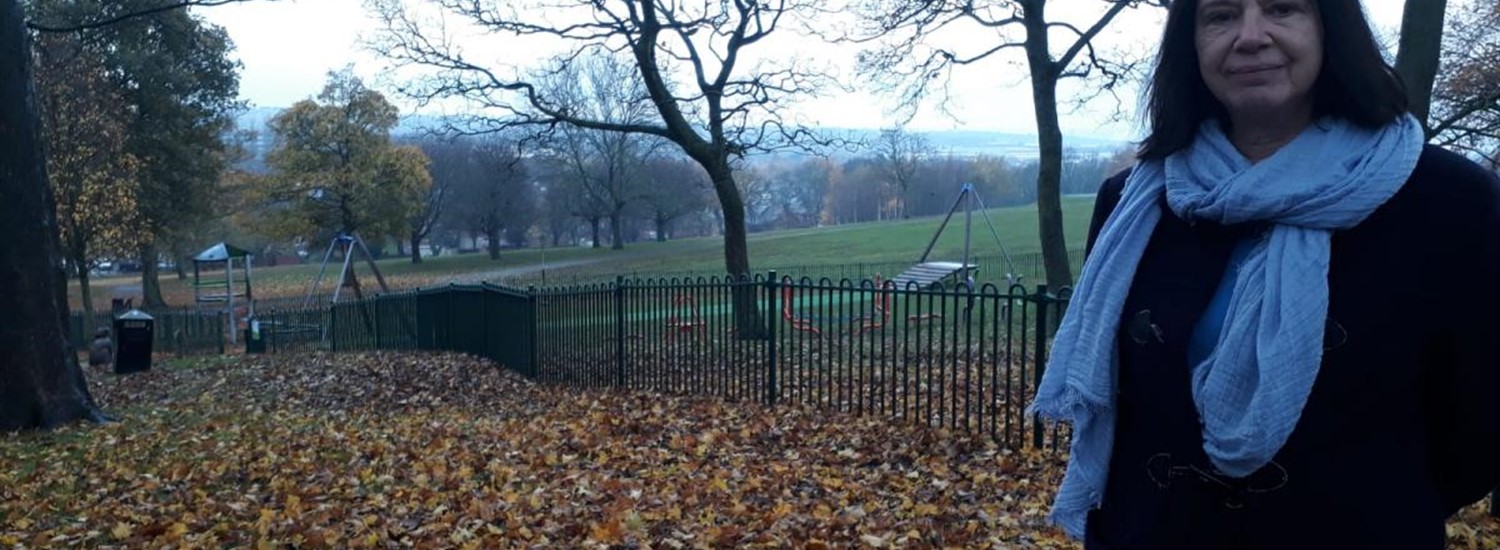 Cllr Mary Lea at High Hazels Park