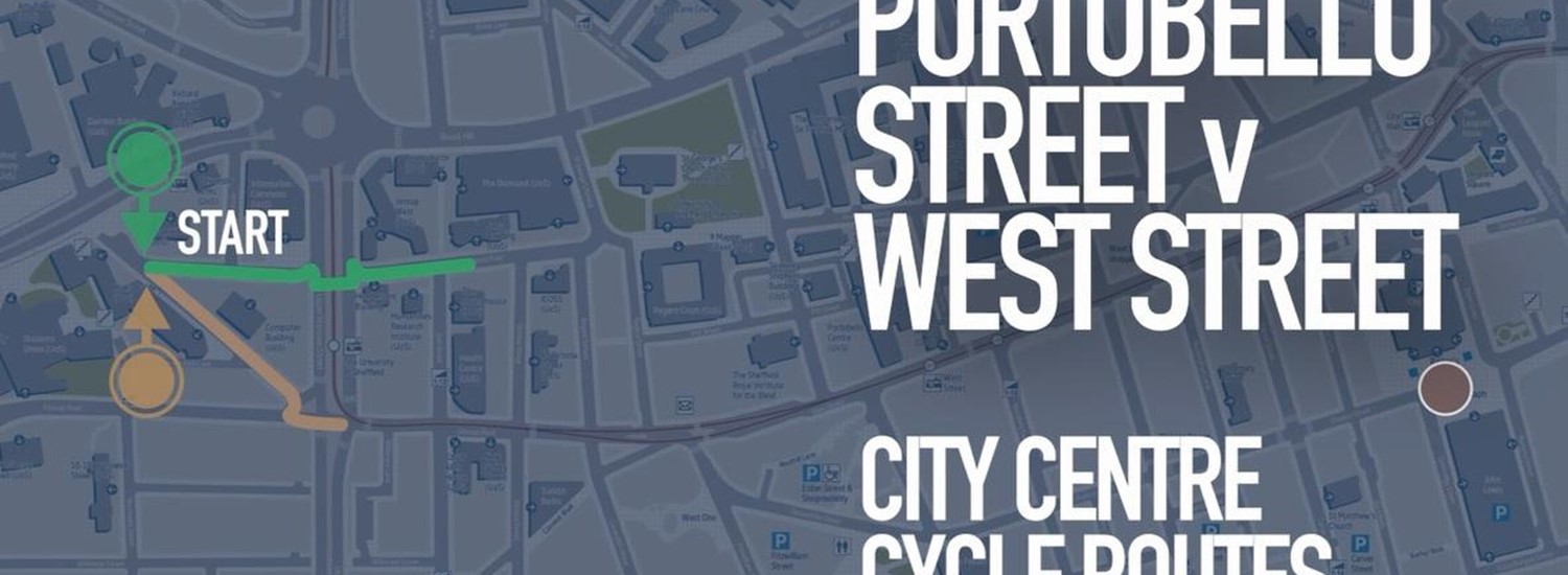 City Centre cycle routes poster