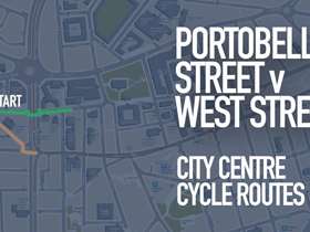 City Centre cycle routes poster